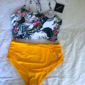 ZAFUL high waisted 2 piece bathing suit